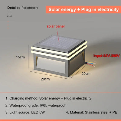 Lampe Solaire Pilier de Portail Étanche - vue 15