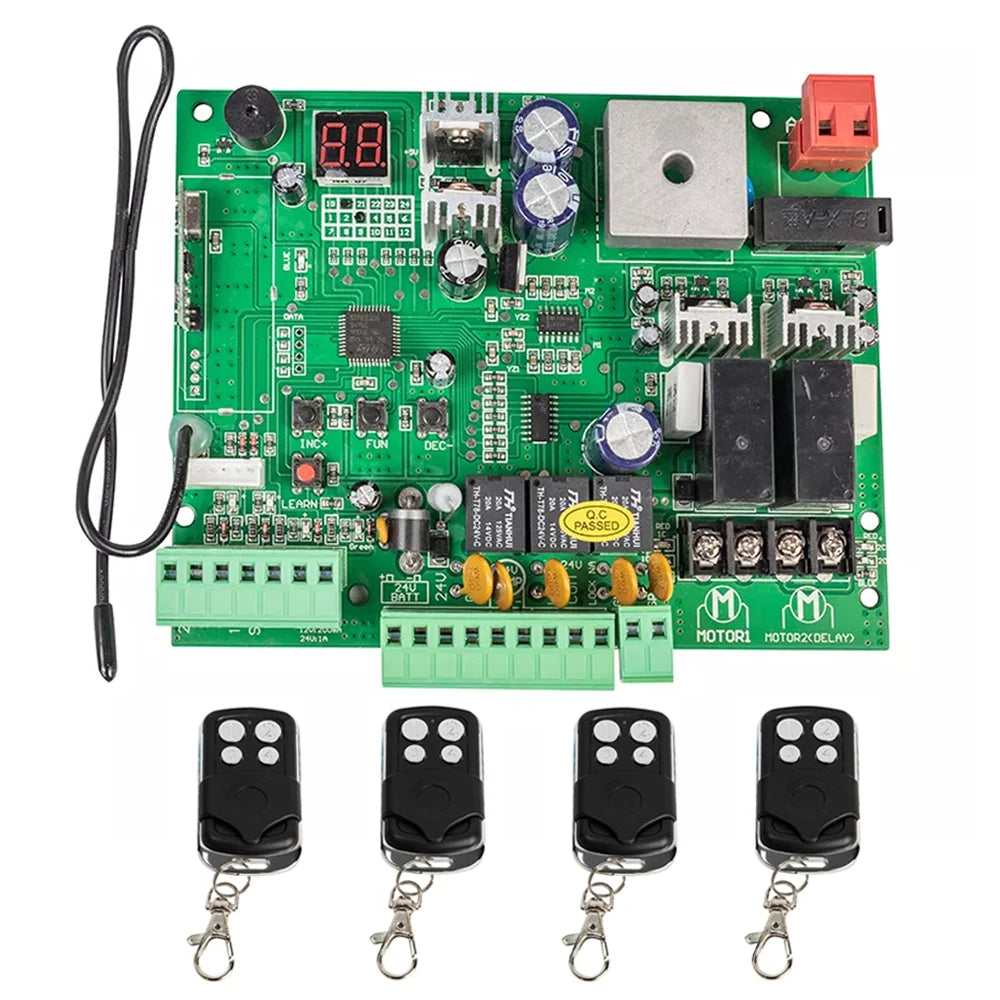 Carte de Commande Portail Battant Solaire 12V 24V