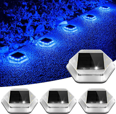 Spot Solaire Encastrable Extérieur IP65 Bleu Lot de 4