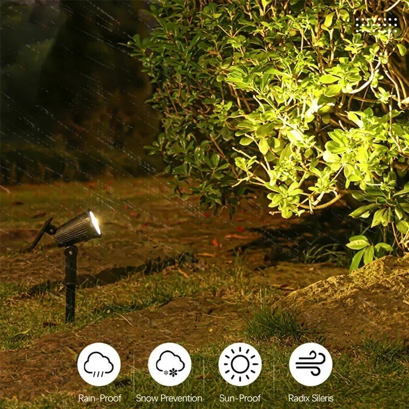 Projecteur LED Solaire Extérieur Étanche pour Jardin, Pelouse et Passerelle