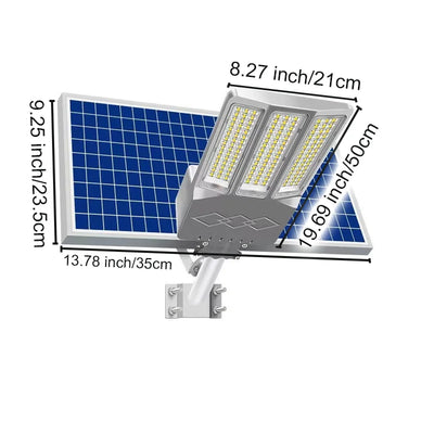 Lampadaire Solaire 10000W Sécurité Extérieur Crépuscule Aube
