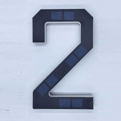 Numéro de Maison Solaire LED Rétroéclairé 12 cm Étanche