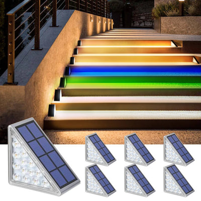 Lampe Solaire LED Extérieur Lentille Étanche IP67 Escalier Terrasse