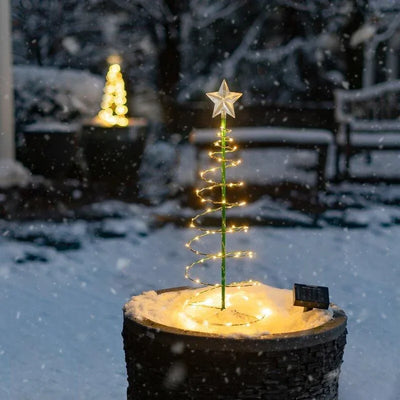 Ornement Solaire d'Arbre de Noël LED Étanche pour Jardin