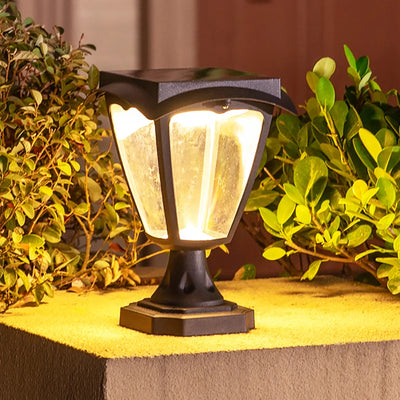 Lampe Solaire de Pilier de Portail Double Couleur