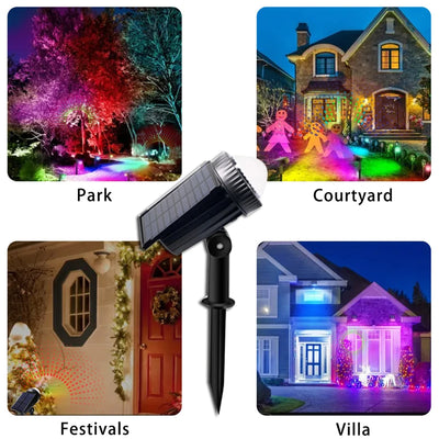 Projecteur Solaire Extérieur RGB Effet Ciel Étoilé Jardin