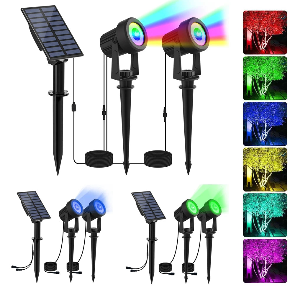 Projecteur Solaire RGB Couleur Changeante Paysage