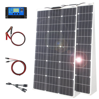 Panneau Solaire Flexible 12V Monocristallin Étanche