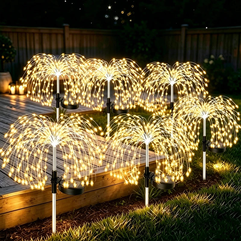 Guirlande Solaire Feux d'Artifice LED Noël et Halloween