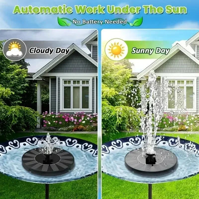 Fontaine Solaire Flottante 16 cm à 8 Buses pour Jardin