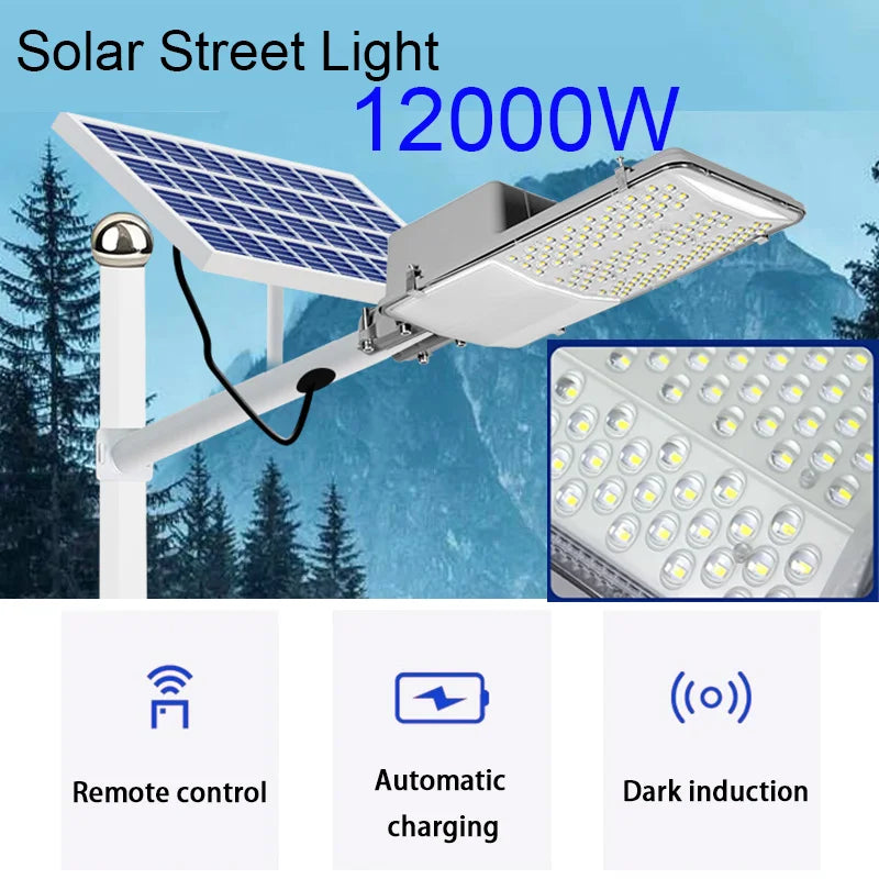 Lampadaire solaire haute puissance routier étanche IP67