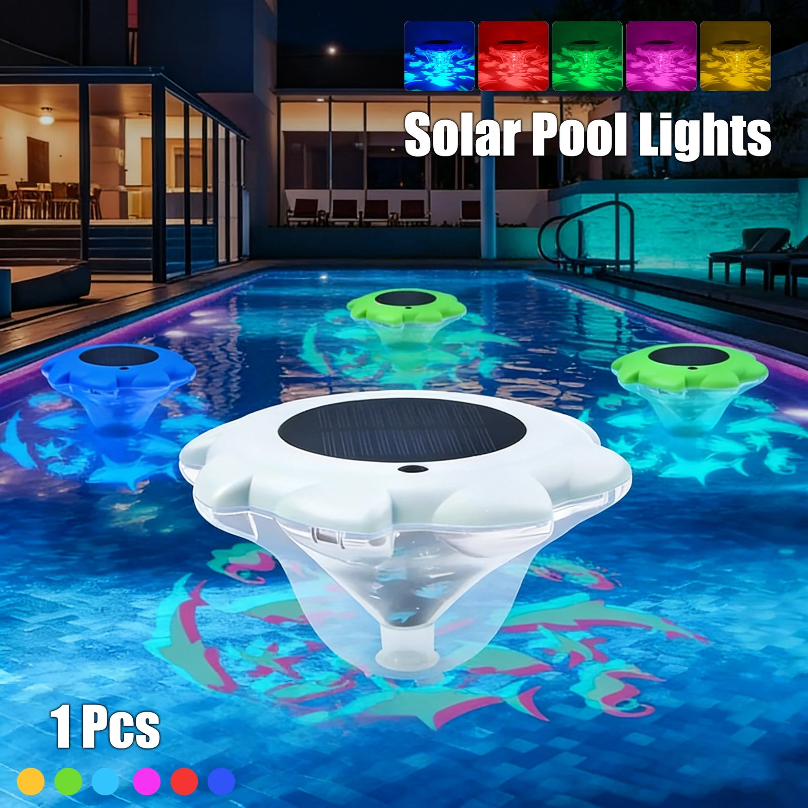 Lampe Solaire Flottante LED Piscine et Bassin Multicolore