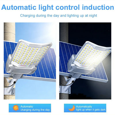 Lampadaire Solaire Extérieur Puissant LED Allée Parking