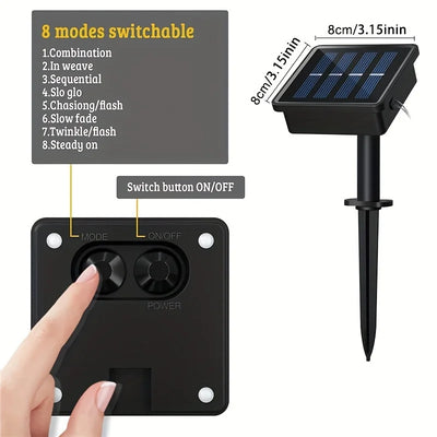 Guirlande Solaire Extérieure Tube Lumineux Étanche