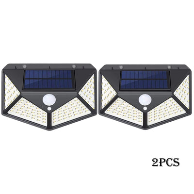 Lampe Solaire Extérieur Détecteur de Mouvement 100 LED Murale