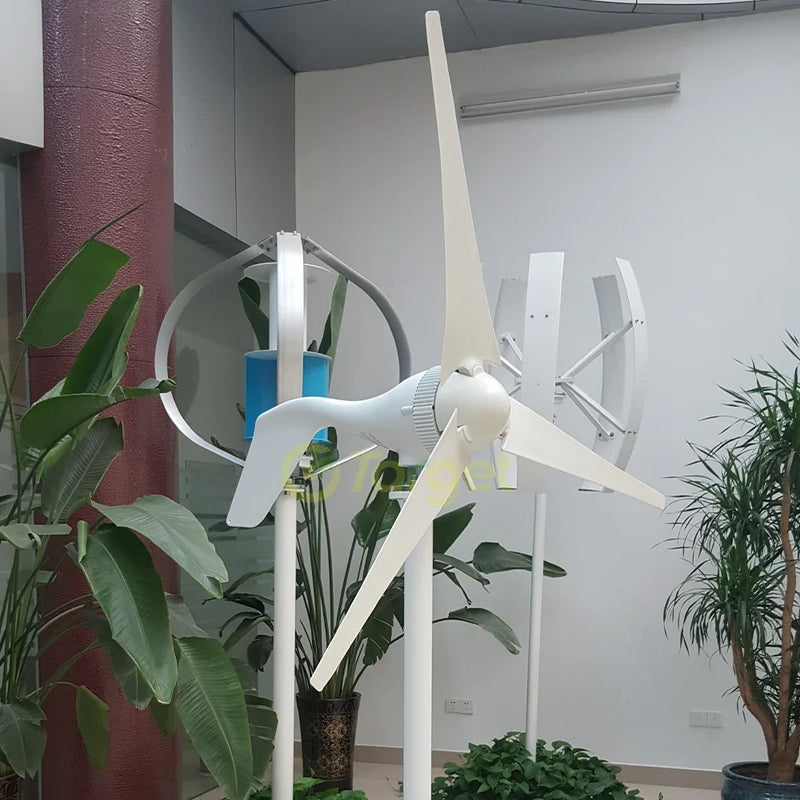 Éolienne 2kW à 6kW 3 ou 5 Pales 12V 24V 48V MPPT Hybride