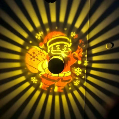 Applique Solaire Projecteur Père Noël en Fer Forgé