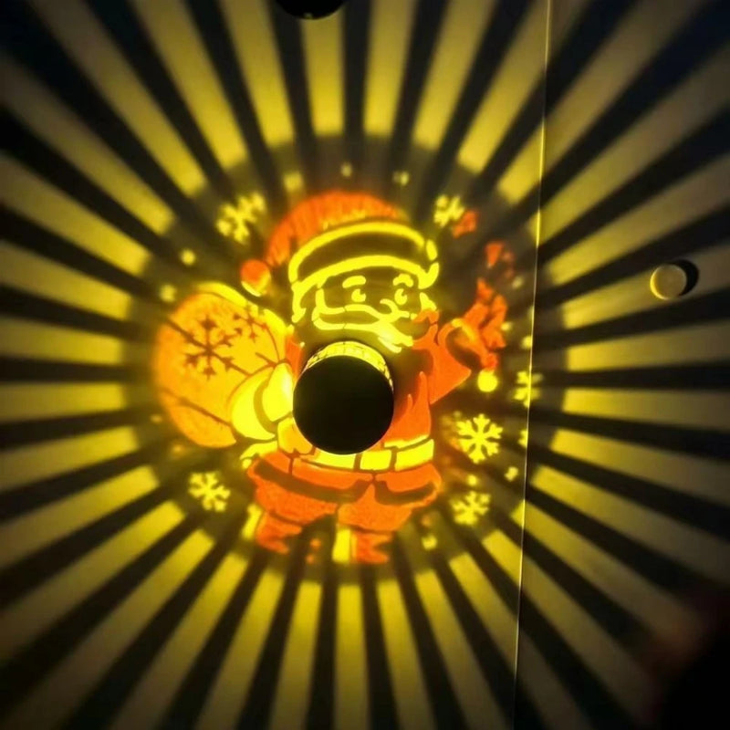 Applique Solaire Projecteur Père Noël en Fer Forgé