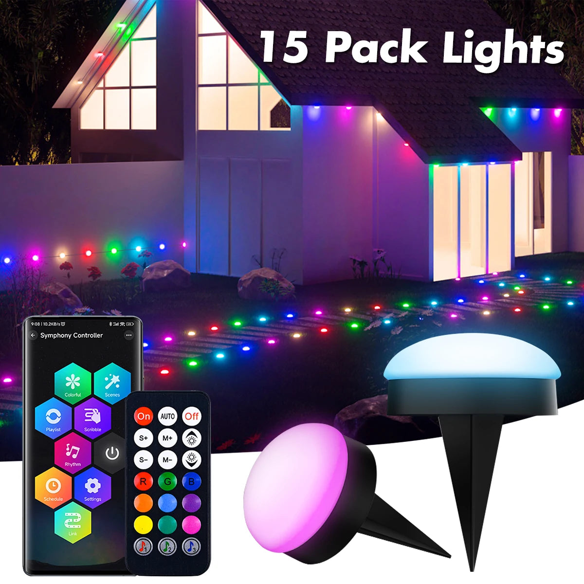 Spot solaire encastrable au sol LED décoratif pour jardin