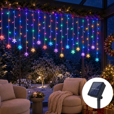 Lampe Solaire Flocon de Neige Étanche Décoration de Noël