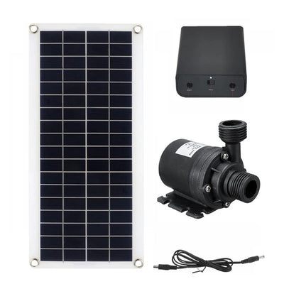 Pompe Solaire 12V 500W 800 L/h avec Panneau et Batterie
