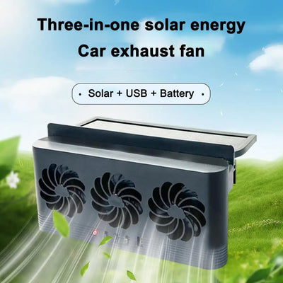 Ventilateur Solaire de Vitre à 3 Sorties d'Air