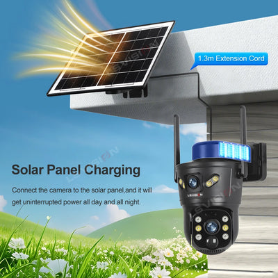 Caméra de Surveillance Solaire LS Vision 4G 8MP Double Objectif