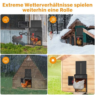 Porte Automatique de Poulailler Solaire Mécanisme de Levage pour Jardin