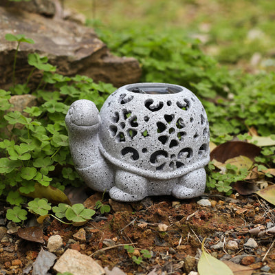 Statue Solaire Tortue Lumineuse Décoration de Jardin