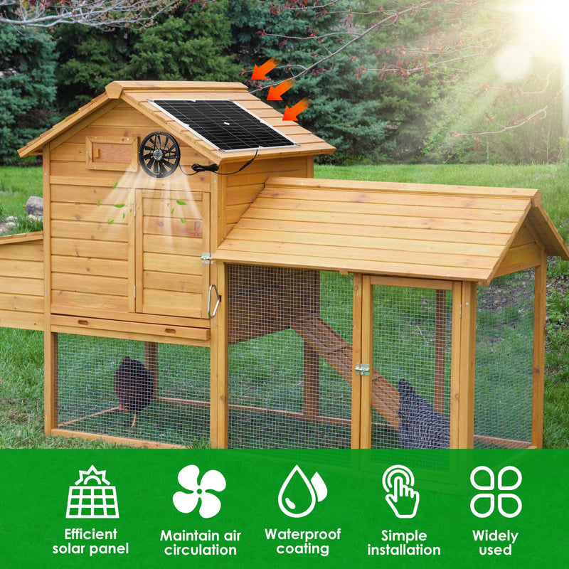 Extracteur Solaire 100W pour Poulailler et Serre