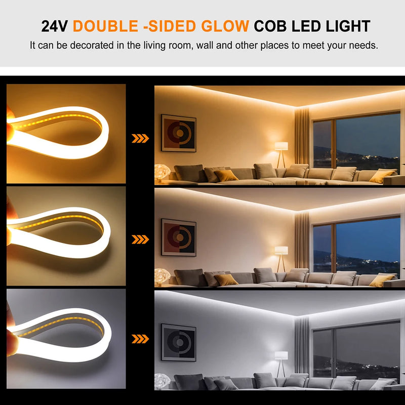 Néon LED Solaire Flexible IP68 Extérieur 8 Modes 320 Diodes