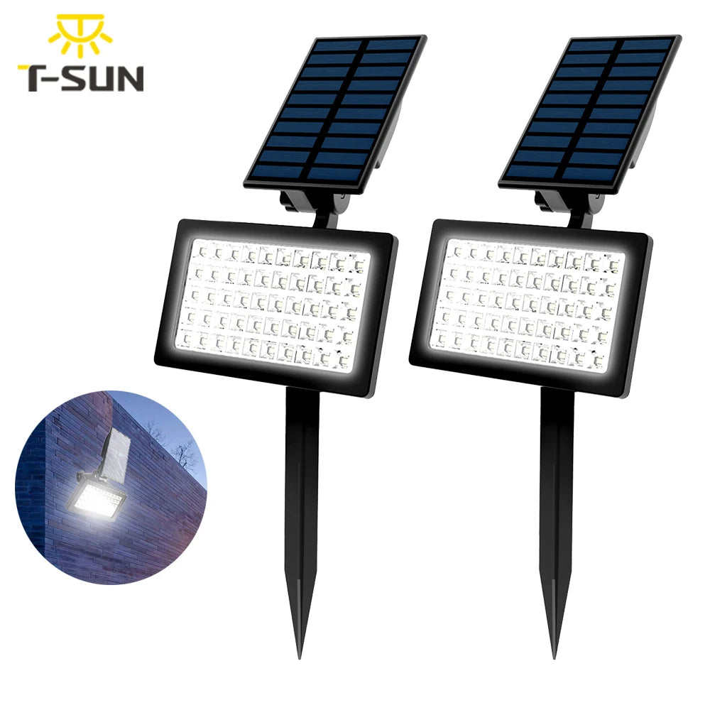 Spot solaire 50 LED étanche pour jardin