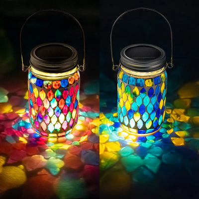 Lampe Solaire Décorative en Mosaïque de Verre