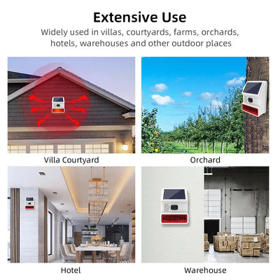 Alarme Solaire Extérieure Sans Fil 433 MHz