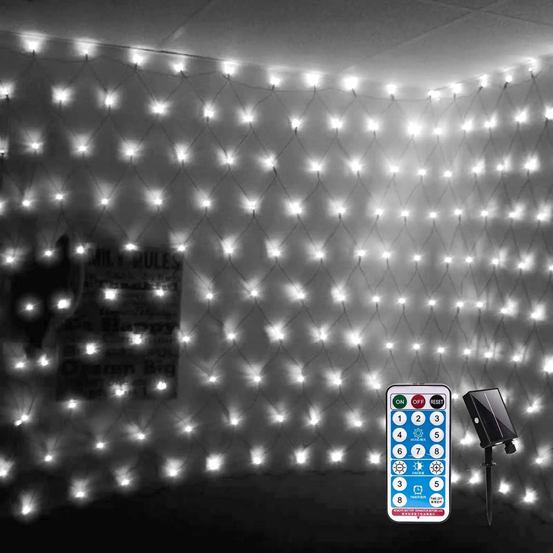 Guirlande Solaire Féerique Maille 3M x 2M 192 LED