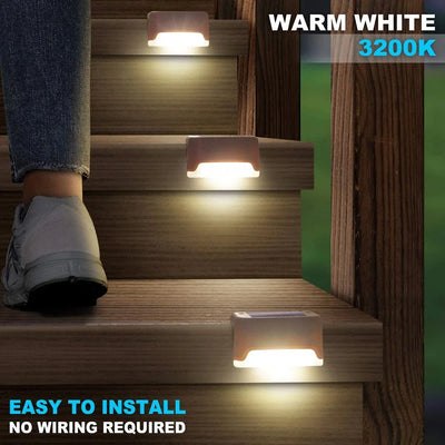 Lampe Solaire Escalier Extérieur LED Multicolore Étanche