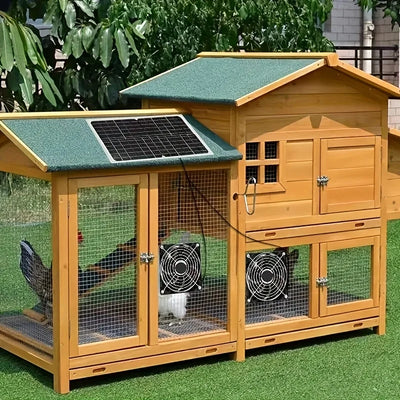 Extracteur Solaire Double 30W Étanche pour Serre et Abri
