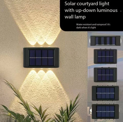 Applique Murale Solaire Extérieur LED Étanche Crépuscule à l'Aube