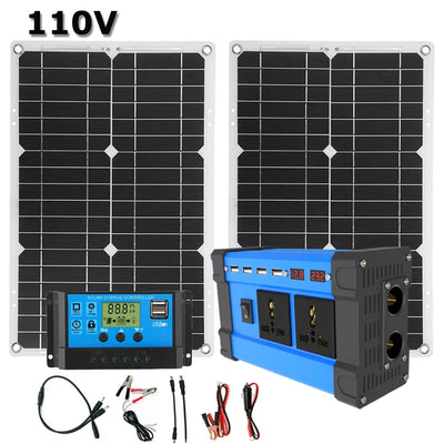 Kit Solaire Complet 6000W Panneaux 2x500W Onduleur