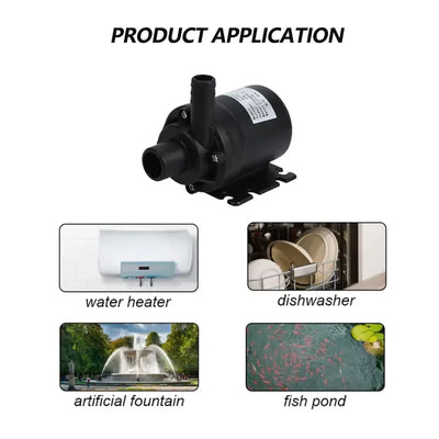 Pompe Solaire Submersible 800 L/h 500W 12V Silencieuse