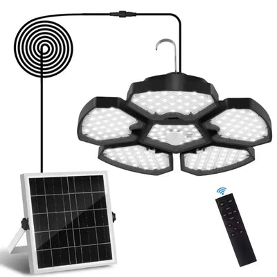 Lampe Solaire Suspendue 156 LED Détecteur Mouvement Garage