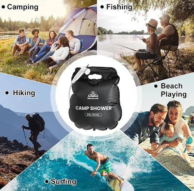 Sac de Douche Solaire 20L avec Tuyau