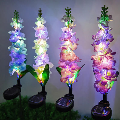 Lampe Solaire Jacinthe Multicolore RVB pour Pelouse