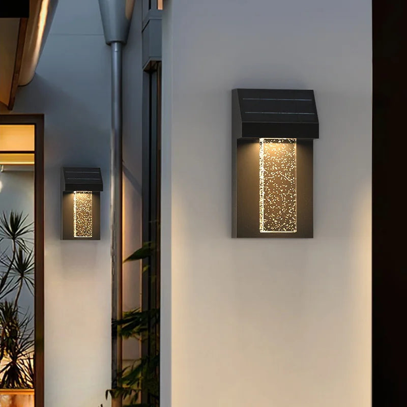 Applique Solaire Murale Extérieure Cristal Étanche