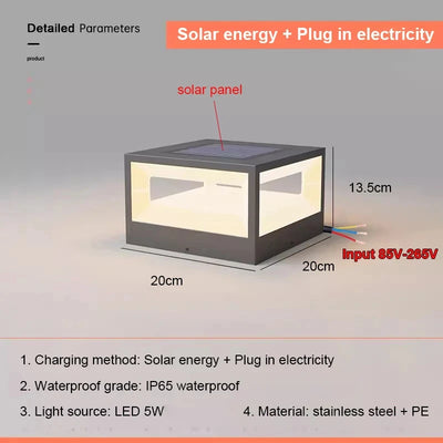 Lampe Solaire de Pilier de Portail Étanche Jardin - vue 15