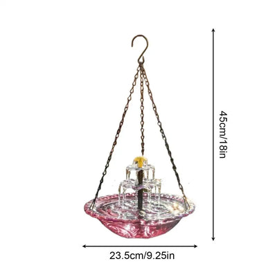 Bain d'Oiseaux Solaire Décoratif pour Jardin et Terrasse
