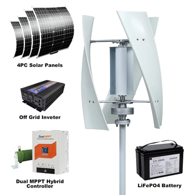 Éolienne Verticale Maglev 3 kW à 5 kW Basse Vitesse