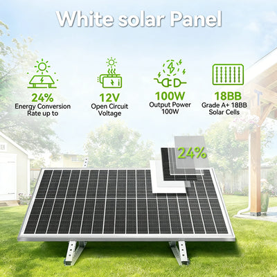 Panneau Solaire Rigide Monocristallin 100W 12V pour Camping-Car