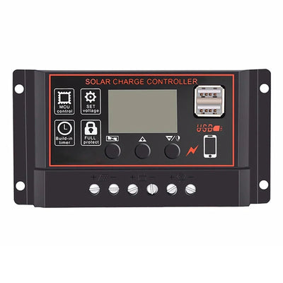 Régulateur Solaire PWM 100A 12V 24V Écran LCD 2 Ports USB