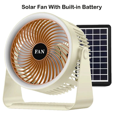 Ventilateur Solaire Portable Rechargeable de Camping